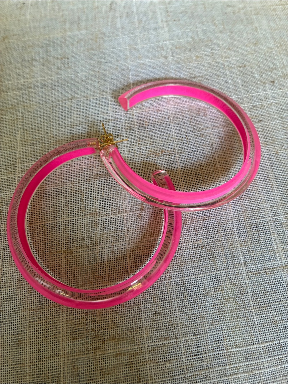Alison Lou Lucite Jelly Hoop Earrings